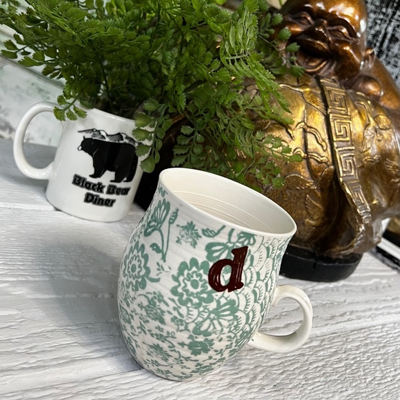D d {Anthro} Homegrown Monogram Mug {Anthropologie} Initial Coffee + Tea Cup - Picture 9 of 16
